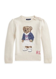 Ralph Lauren: Polo Little Girl's & Girl's Polo Bear Cotton Sweater
