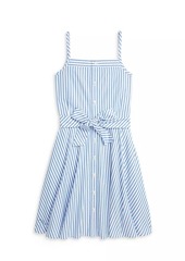 Ralph Lauren: Polo Little Girl's Striped Cotton A-Line Dress