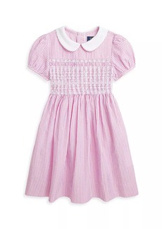 Ralph Lauren: Polo Little Girl's Striped Seersucker Cotton Dress