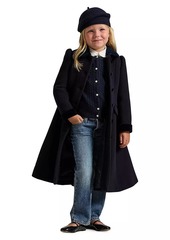 Ralph Lauren: Polo Little Girl's Velvet-Trimmed Wool Princess Coat