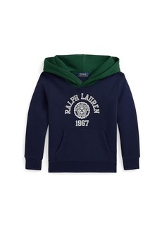 Ralph Lauren: Polo Logo Color-Blocked Fleece Hoodie (Toddler/Little Kid)