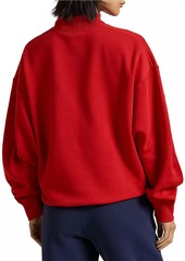 Ralph Lauren: Polo Logo Cotton-Blend Fleece Mock Turtleneck Sweatshirt