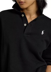 Ralph Lauren: Polo Logo Cotton-Blend Fleece Polo Sweater