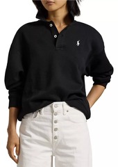 Ralph Lauren: Polo Logo Cotton-Blend Fleece Polo Sweater