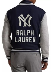 Ralph Lauren Polo Logo Cotton-Blend Fleece Varsity Jacket