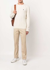 Ralph Lauren Polo logo-embroidered cable-knit jumper