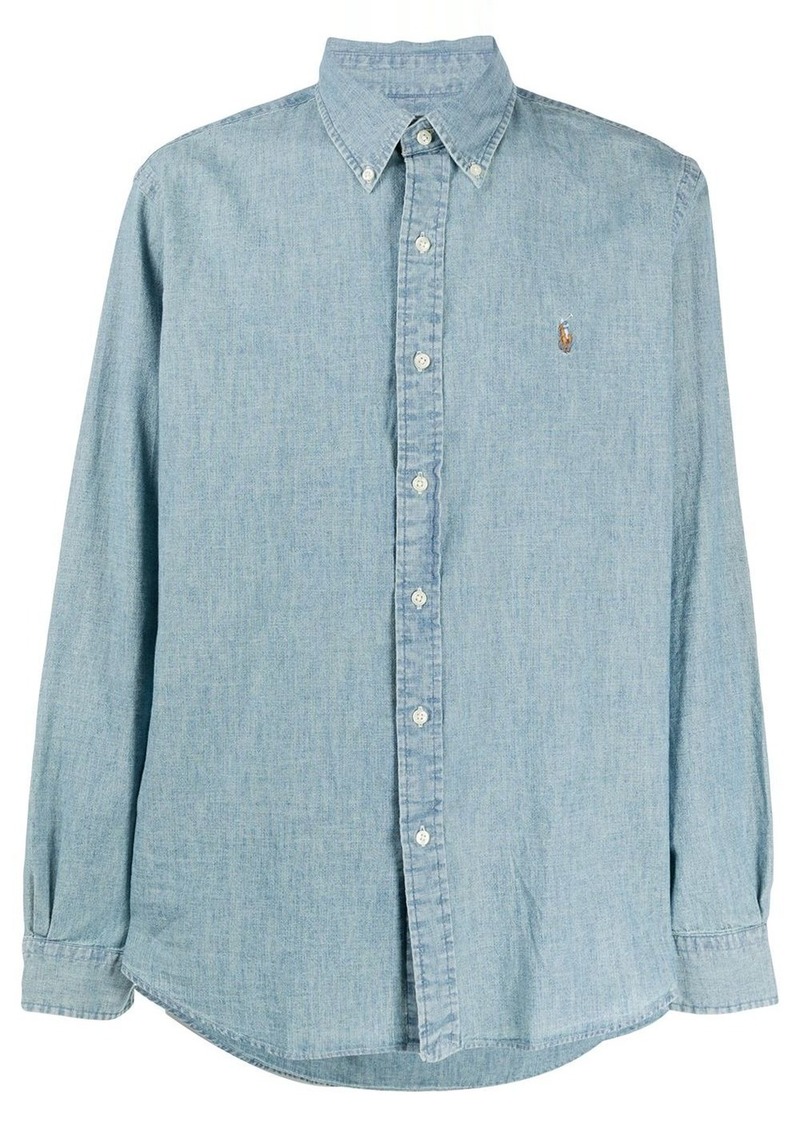 Ralph Lauren Polo logo-embroidered chambray shirt