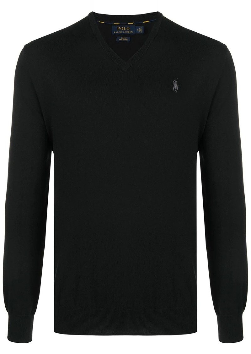 Ralph Lauren Polo logo embroidered cotton jumper