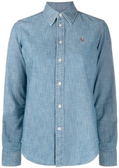Ralph Lauren: Polo logo embroidered denim shirt