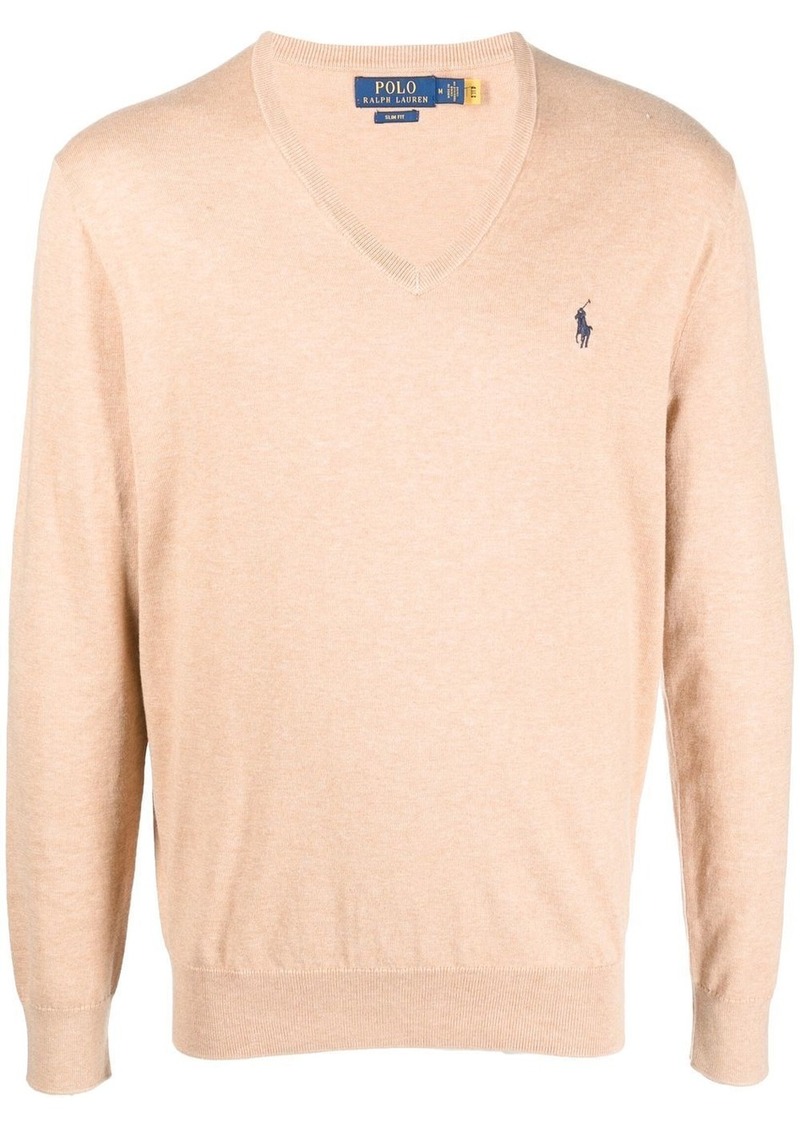 Ralph Lauren Polo logo-embroidered knitted sweater