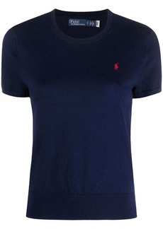 Ralph Lauren: Polo logo-embroidered knitted T-shirt