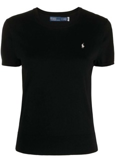 Ralph Lauren: Polo logo-embroidered knitted T-shirt