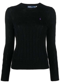 Ralph Lauren: Polo logo-embroidered cable-knit sweater