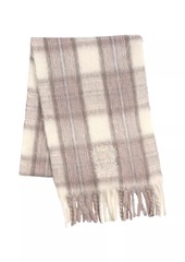 Ralph Lauren: Polo Logo-Embroidered Plaid Brushed Alpaca-Blend Scarf