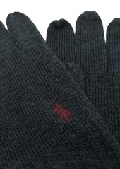 Ralph Lauren Polo logo-embroidered wool gloves