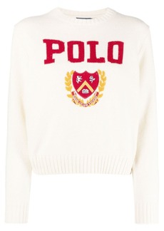 Ralph Lauren: Polo logo-intarsia crew-neck jumper