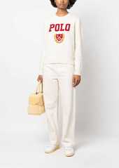 Ralph Lauren: Polo logo-intarsia crew-neck jumper