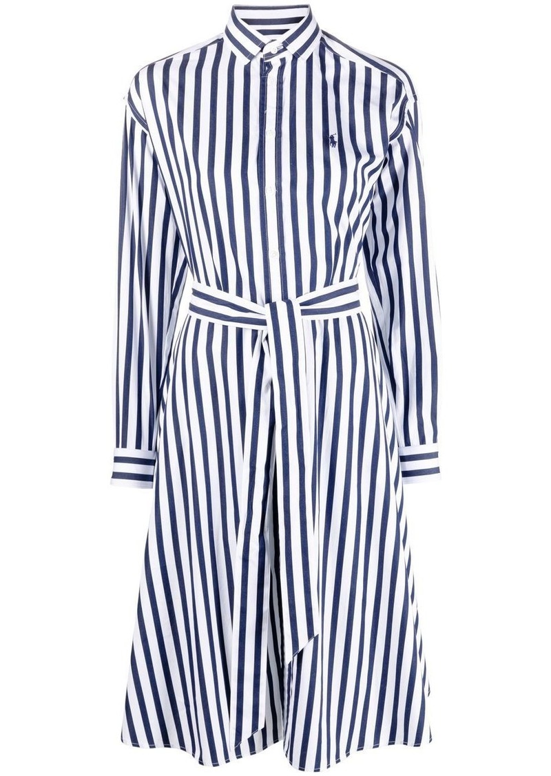 Ralph Lauren: Polo long-sleeve striped shirt dress