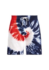 Ralph Lauren Polo Loop Back Fleece Americana Tie-Dye Shorts