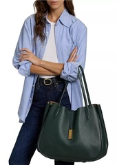 Ralph Lauren: Polo Medium Polo ID Leather Tote Bag