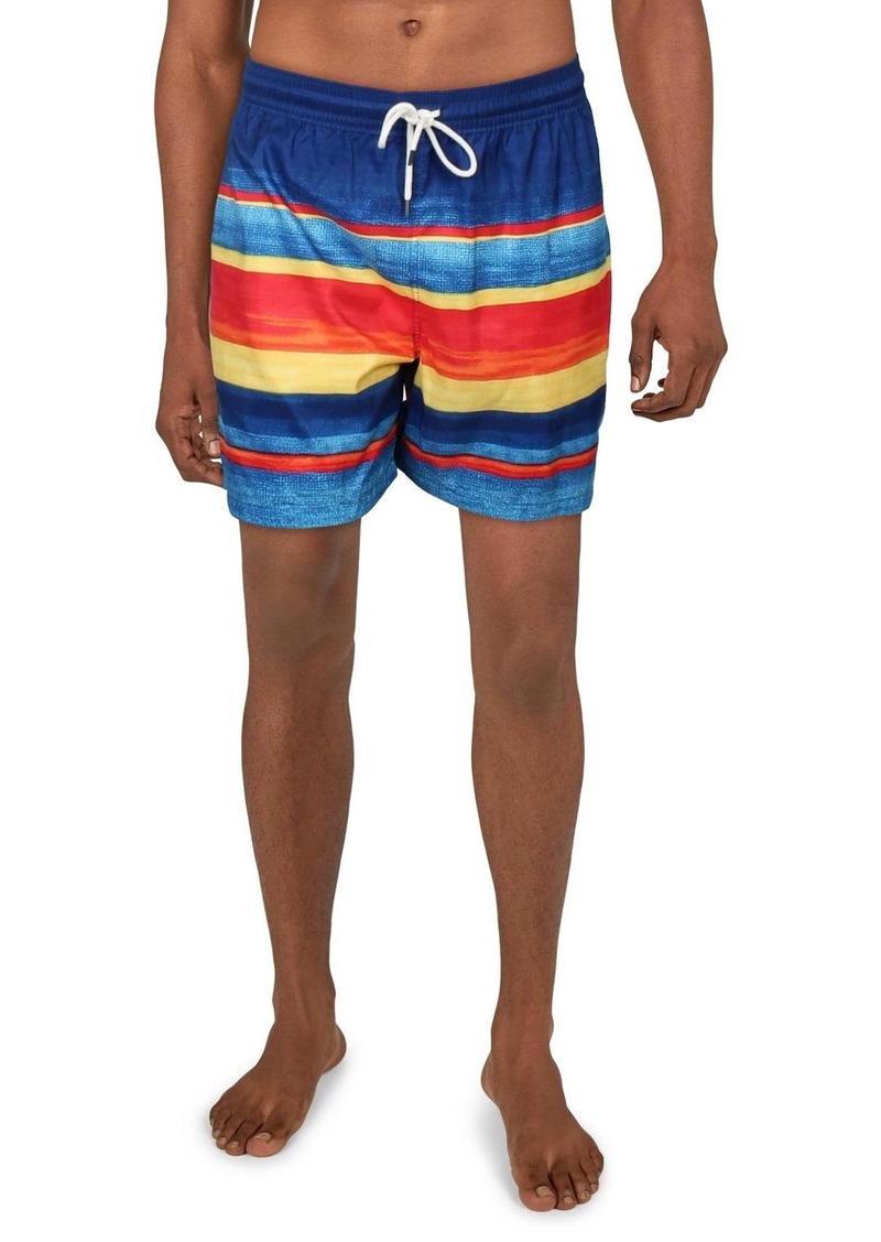 Ralph Lauren Polo Mens Striped Polyester Swim Trunks