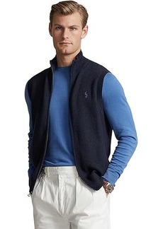 Ralph Lauren Polo Mesh-Knit Cotton Full-Zip Sweater Vest