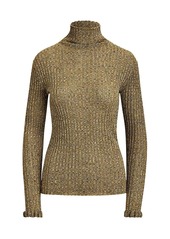 Ralph Lauren: Polo Metallic Knit Turtleneck Sweater