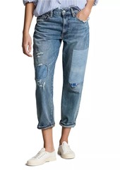 Ralph Lauren: Polo Mid-Rise Distressed Patch Jeans