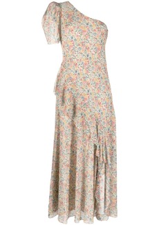 Ralph Lauren: Polo one-shoulder floral-print maxi dress