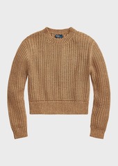 Ralph Lauren: Polo Openwork Cotton-Blend Crewneck Sweater