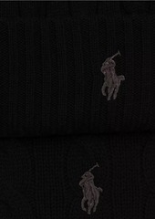 Ralph Lauren Polo Original Label 2-Piece Cashmere Cable-Knit Beanie & Scarf Set