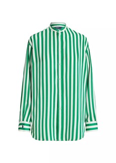 Ralph Lauren: Polo Oversized Silk Button-Front Shirt