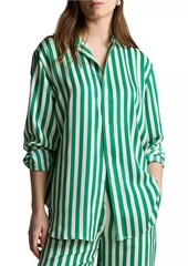 Ralph Lauren: Polo Oversized Silk Button-Front Shirt