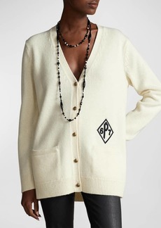 Ralph Lauren: Polo P67-Monogram Wool V-Neck Cardigan