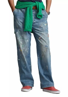 Ralph Lauren Polo Paint Splatter Straight-Leg Carpenter Jeans