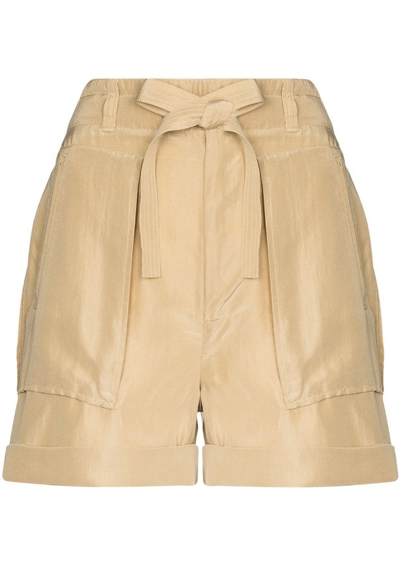 Ralph Lauren: Polo paperbag-waist silk shorts