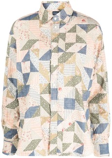 Ralph Lauren: Polo patchwork-design cotton shirt