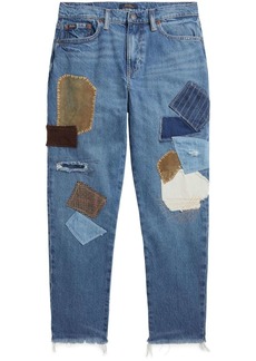 Ralph Lauren: Polo patchwork-design cropped jeans