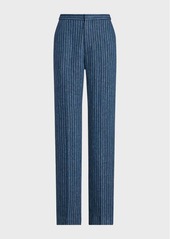 Ralph Lauren: Polo Pinstripe Linen Pants