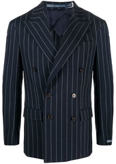 Ralph Lauren Polo pinstriped double-breasted blazer