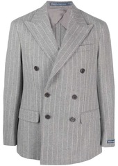 Ralph Lauren Polo pinstriped double-breasted blazer