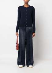 Ralph Lauren: Polo pinstriped wide-leg linen trousers