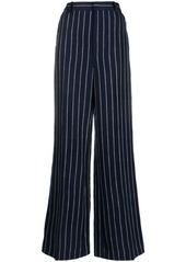 Ralph Lauren: Polo pinstriped wide-leg linen trousers