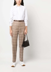 Ralph Lauren: Polo plaid-check wool-linen straight-leg trousers