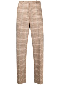 Ralph Lauren: Polo plaid-check wool-linen straight-leg trousers