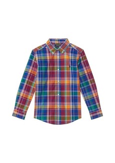 Ralph Lauren: Polo Plaid Cotton Poplin Shirt (Toddler/Little Kids)