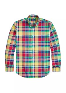 Ralph Lauren Polo Plaid Cotton Relaxed-Fit Button-Down Shirt