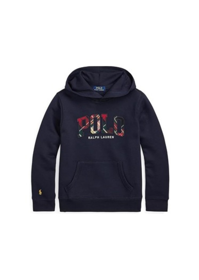 Ralph Lauren: Polo Plaid-Logo Fleece Hoodie (Big Kid)