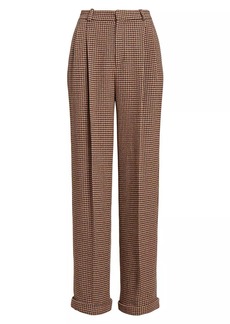 Ralph Lauren: Polo Pleated Houndstooth Tweed Pants