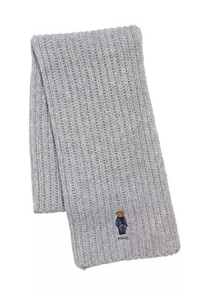 Ralph Lauren: Polo Polo Bear Ribbed Wool-Blend Scarf